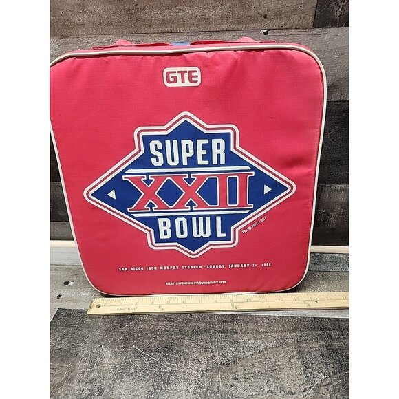 Super Bowl 22 1988 Stadium Cusion San Diego Jack Murphy Stadium Redskins/Broncos - Picture 3 of 4